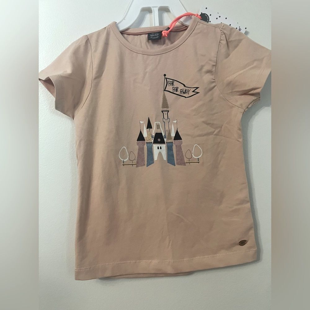 Girl’s Babyface Embroidered Far‎ Away Castle T-Shirt